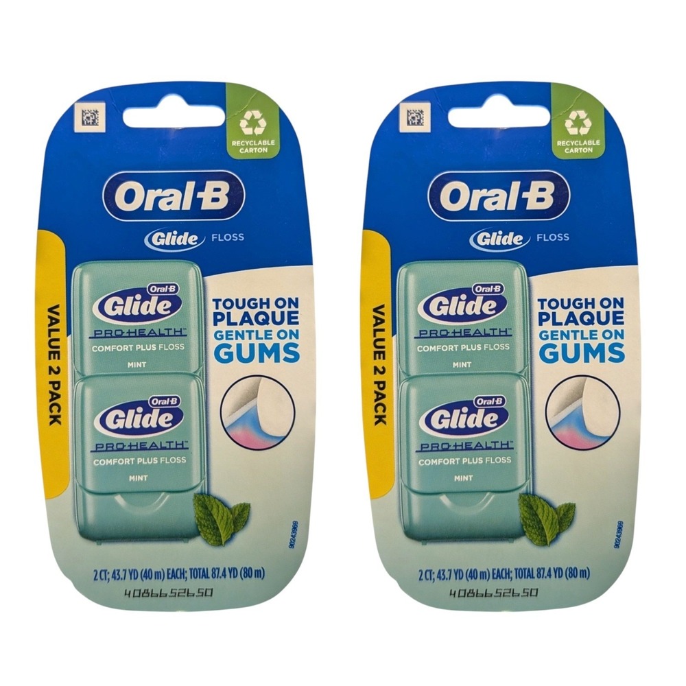 Oral-B Glide Pro-Health Comfort Plus‎ Mint Dental Floss OLD VERSION 2 Packs